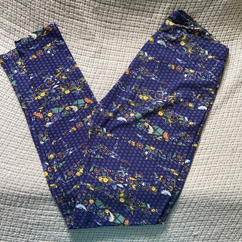 LuLaRoe OS leggings navy blue